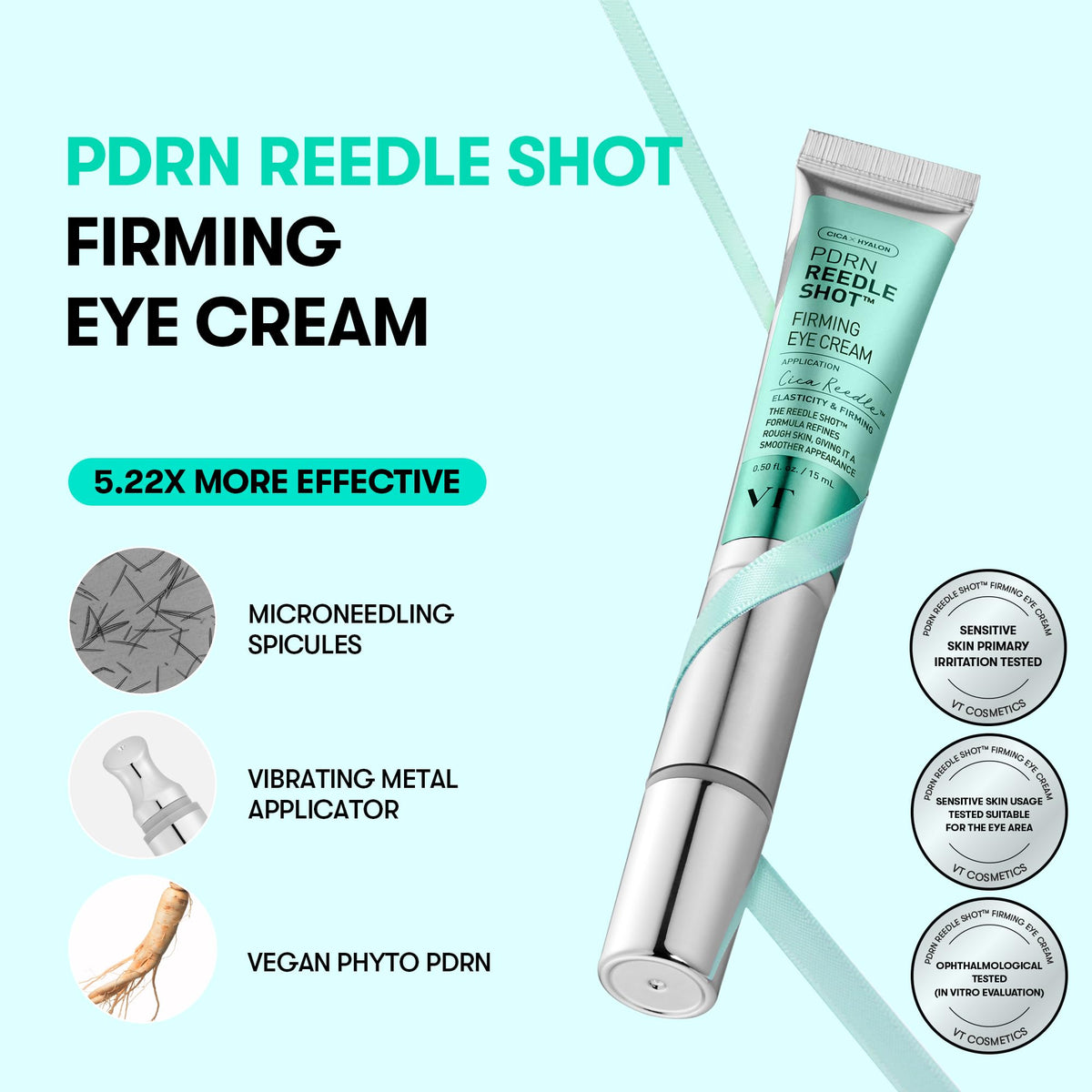 Détail de l'applicateur vibrant de la crème contour des yeux