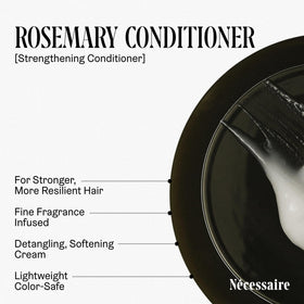 Détail de l'emballage de l'Après-Shampooing Romarin de Nécessaire