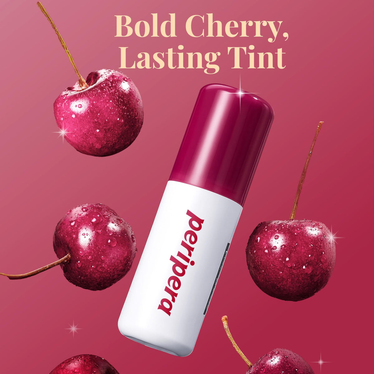 Détail de l'emballage du Peripera Ink Peel Off Lip Stain 01 BLACK CHERRY