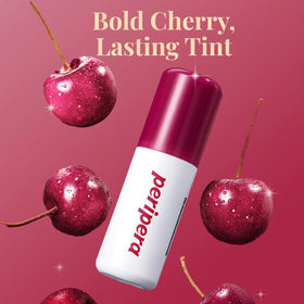 Détail de l'emballage du Peripera Ink Peel Off Lip Stain 01 BLACK CHERRY