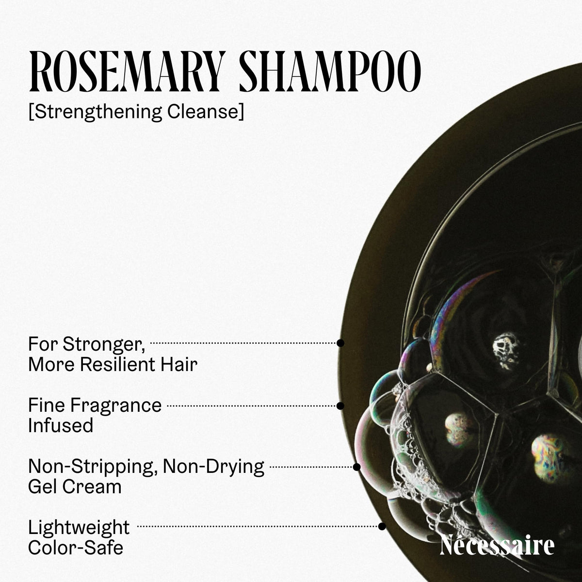 Détail de l'emballage du Shampooing Romarin de Nécessaire
