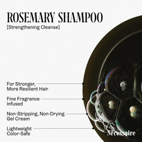 Détail de l'emballage du Shampooing Romarin de Nécessaire