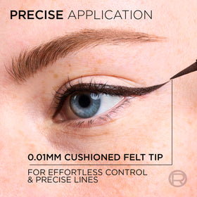 Détail de l'embout en feutre de l'eyeliner L'Oreal Paris