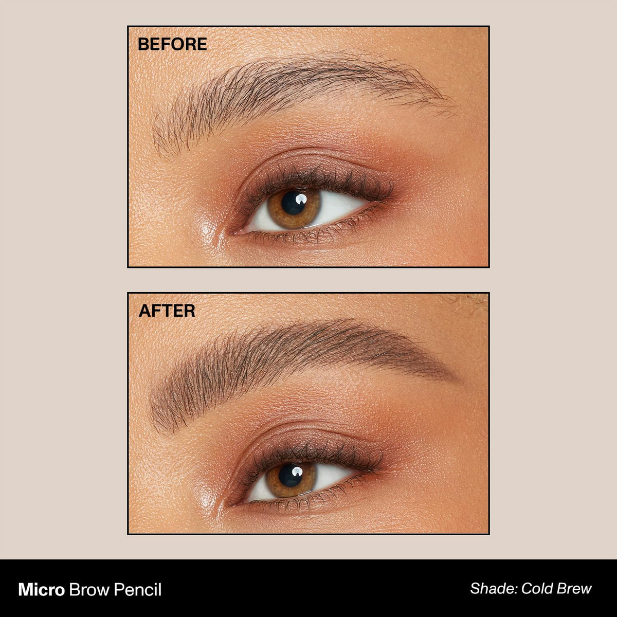 Détail de l'embout pointu du crayon à sourcils MORPHE
