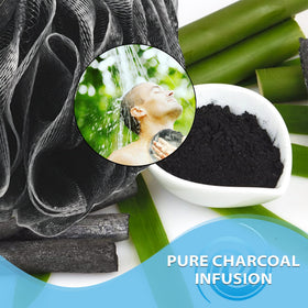 Détail de l'éponge de bain Shower Bouquet avec nœud triple