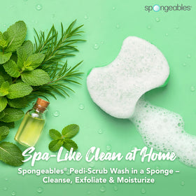 Détail de l'éponge exfoliante Spongeables avec texture douce