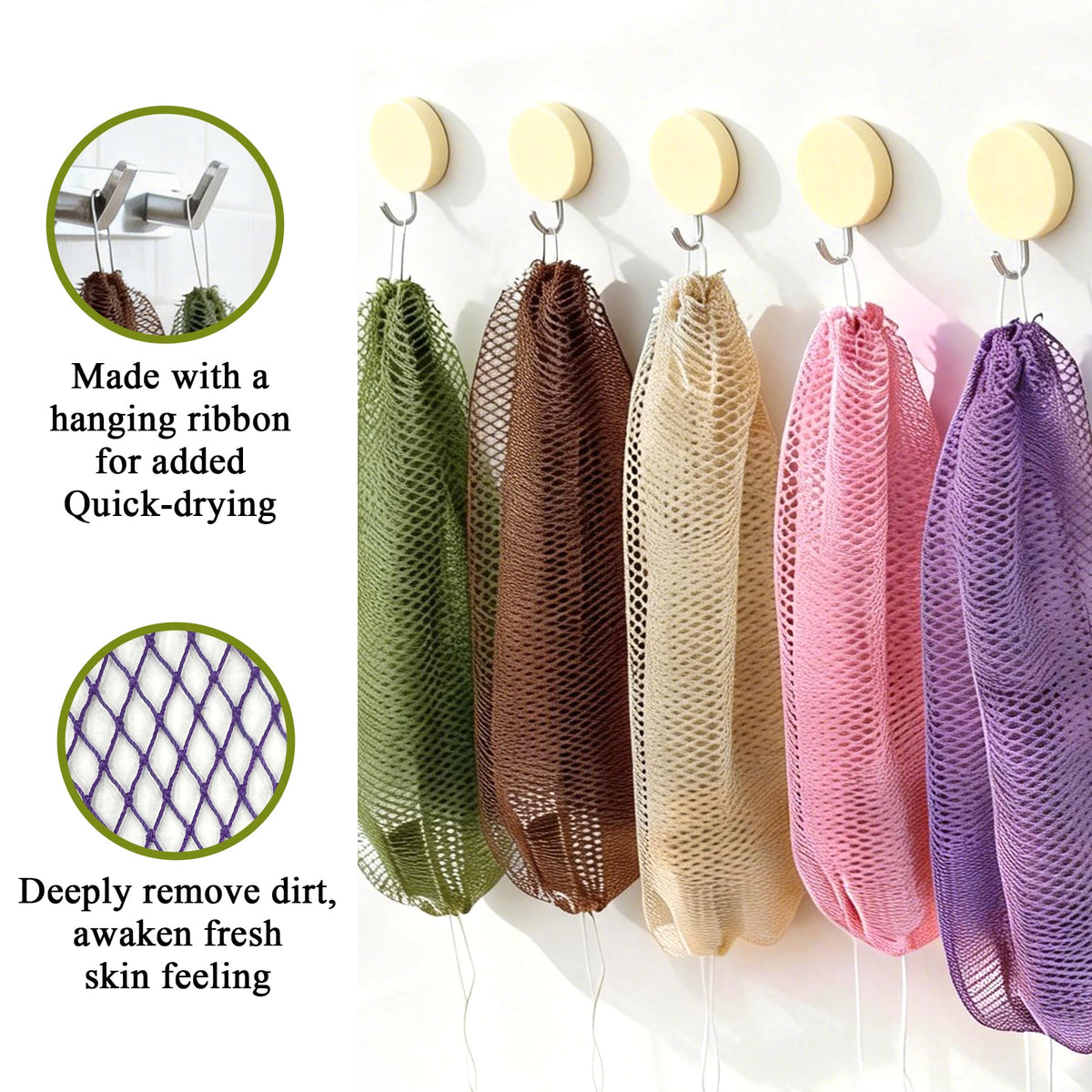 Détail de l'éponge SubSahara avec texture en mailles ouvertes