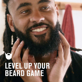 Détail de l'étiquette d'Every Man Jack Huile et Beurre pour Barbe, Teck de Santal