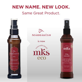 Détail de l'étiquette de l'élixir capillaire MKS eco Oil