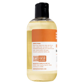 Détail de l'étiquette de l'huile de corps Caramel Glaze
