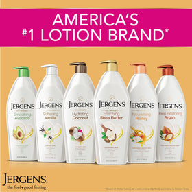 Détail de l'étiquette de la Lotion Jergens à la Noix de Coco
