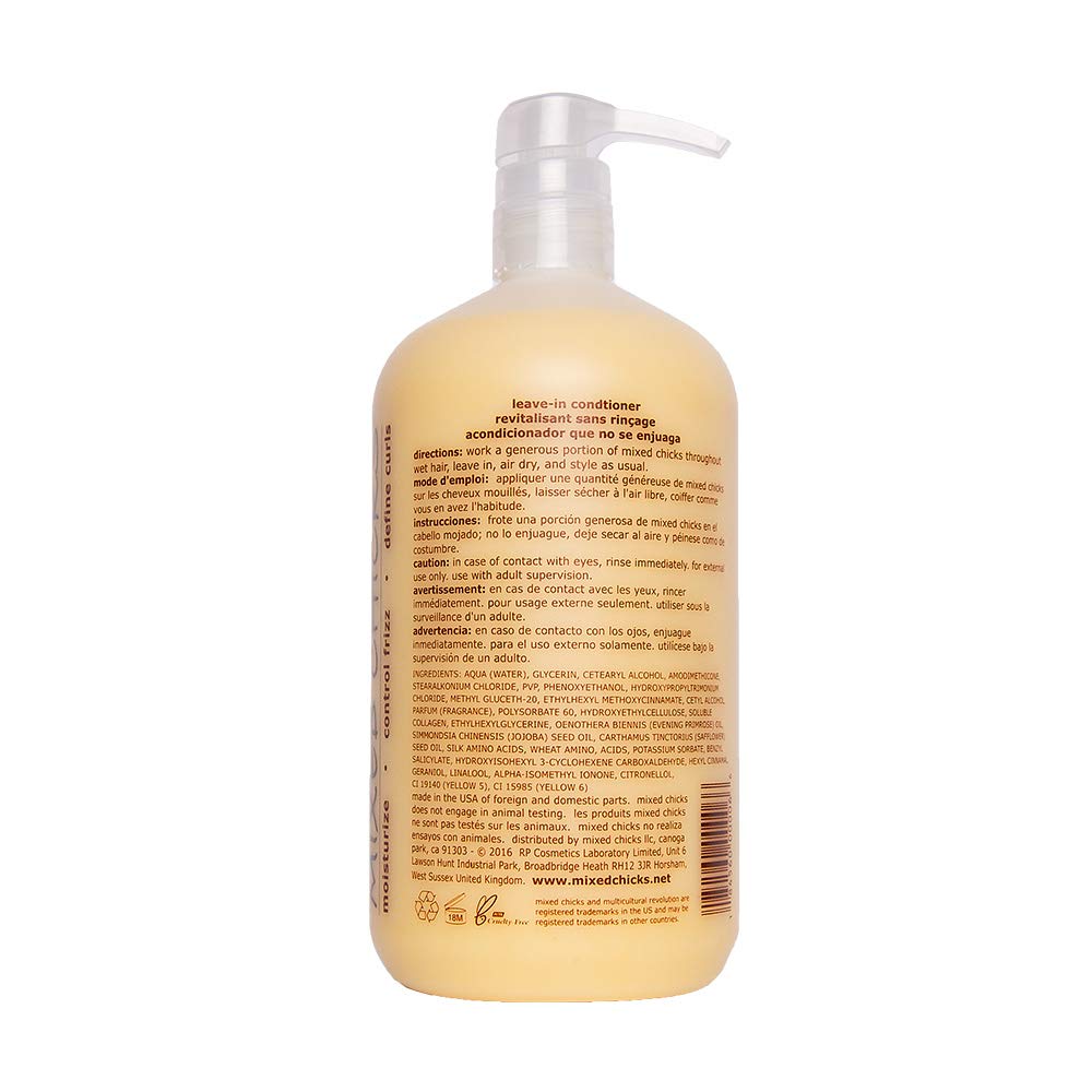 Détail de l'étiquette de Mixed Chicks Après-Shampooing Leave-In