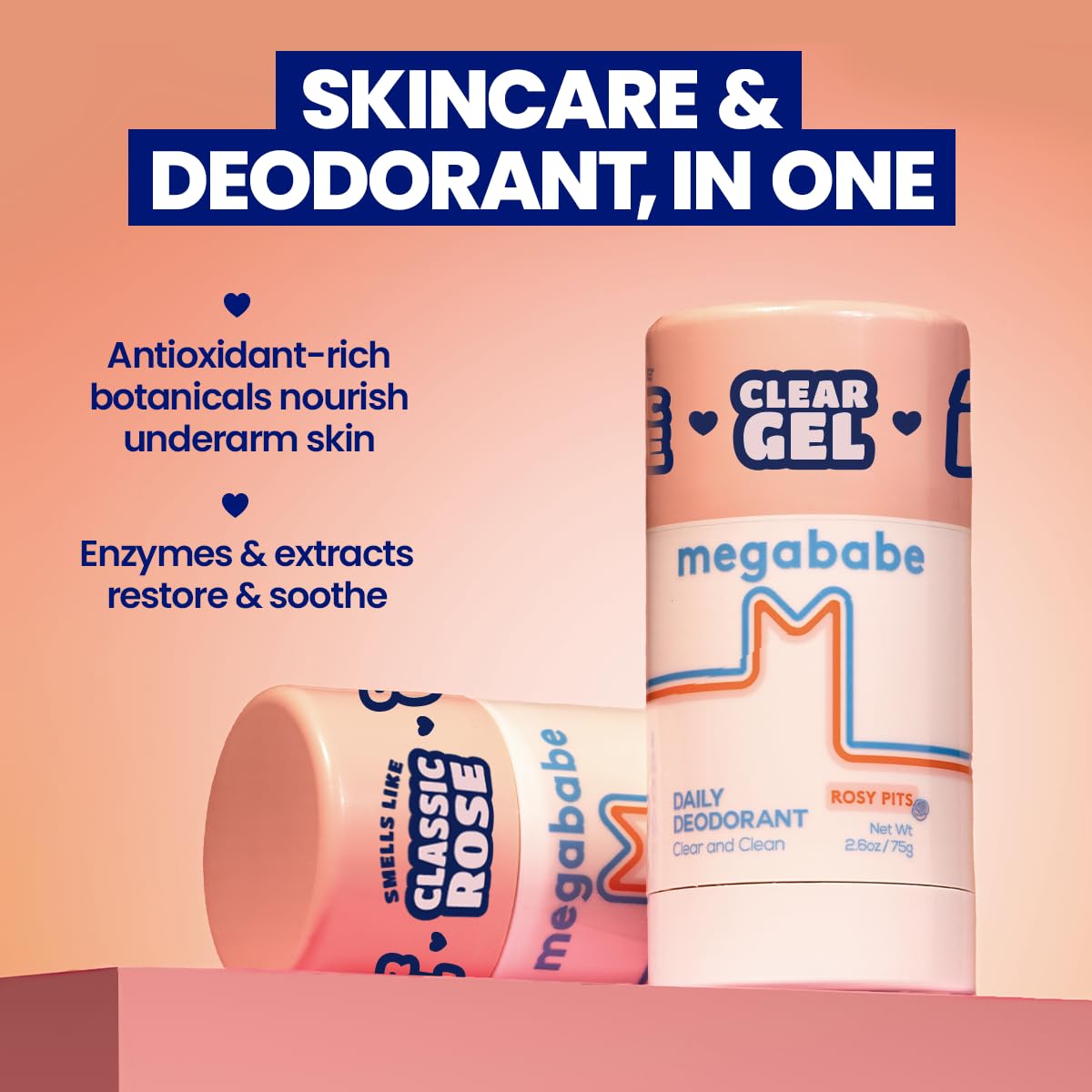 Détail de l'étiquette du déodorant Megababe Rosy Pits