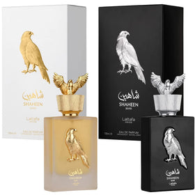 Détail de l'étiquette du parfum Shaheen Gold