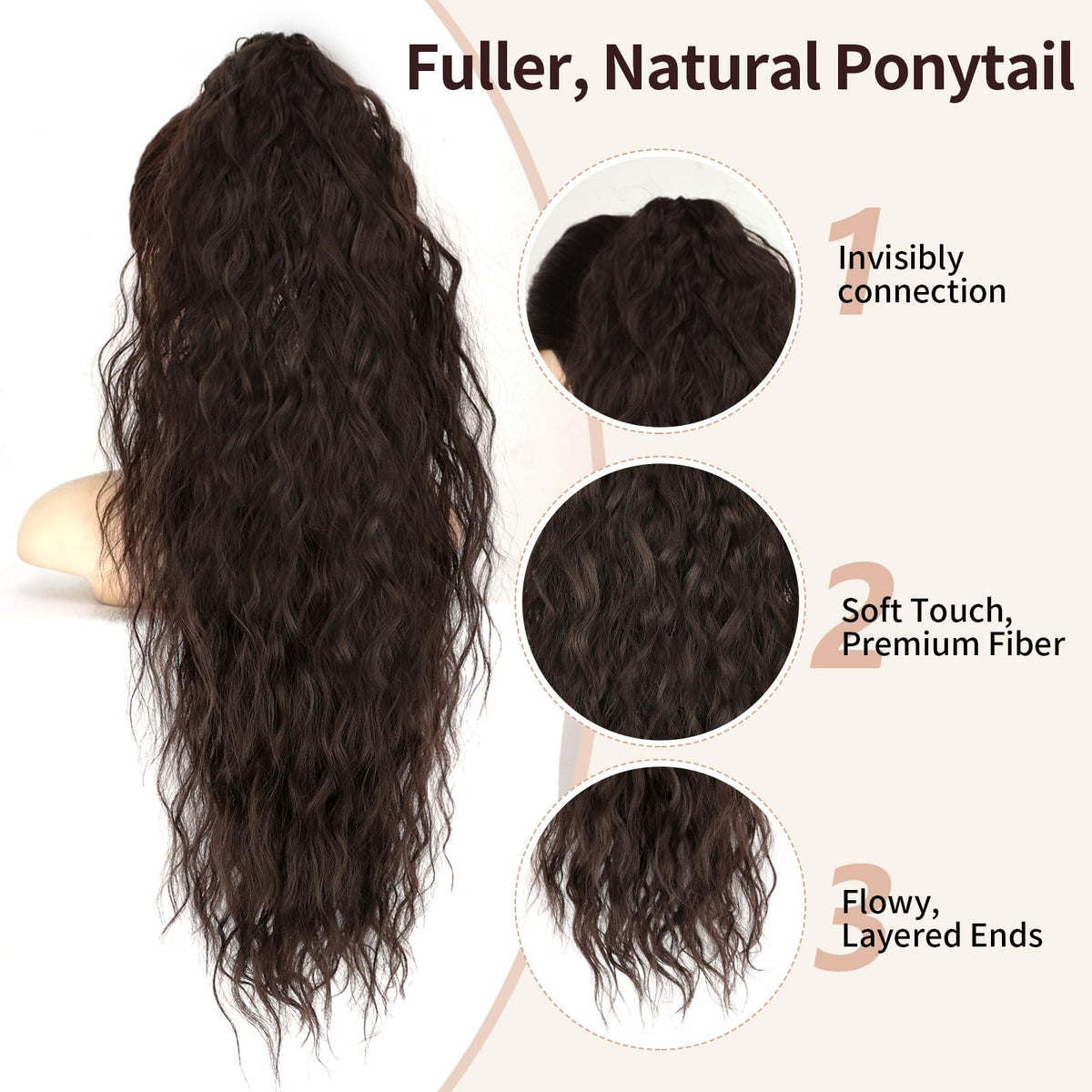 Détail de l'extension de cheveux ORSUNCER avec pince
