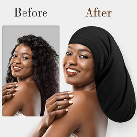 Détail de la bande élastique ajustable du bonnet Fittia
