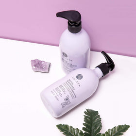 Détail de la bouteille d'après-shampooing L LUSETA Biotin B-Complex