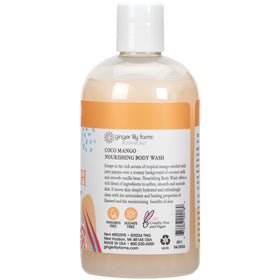 Détail de la bouteille de gel douche Coco Mangue avec bouchon flip-top