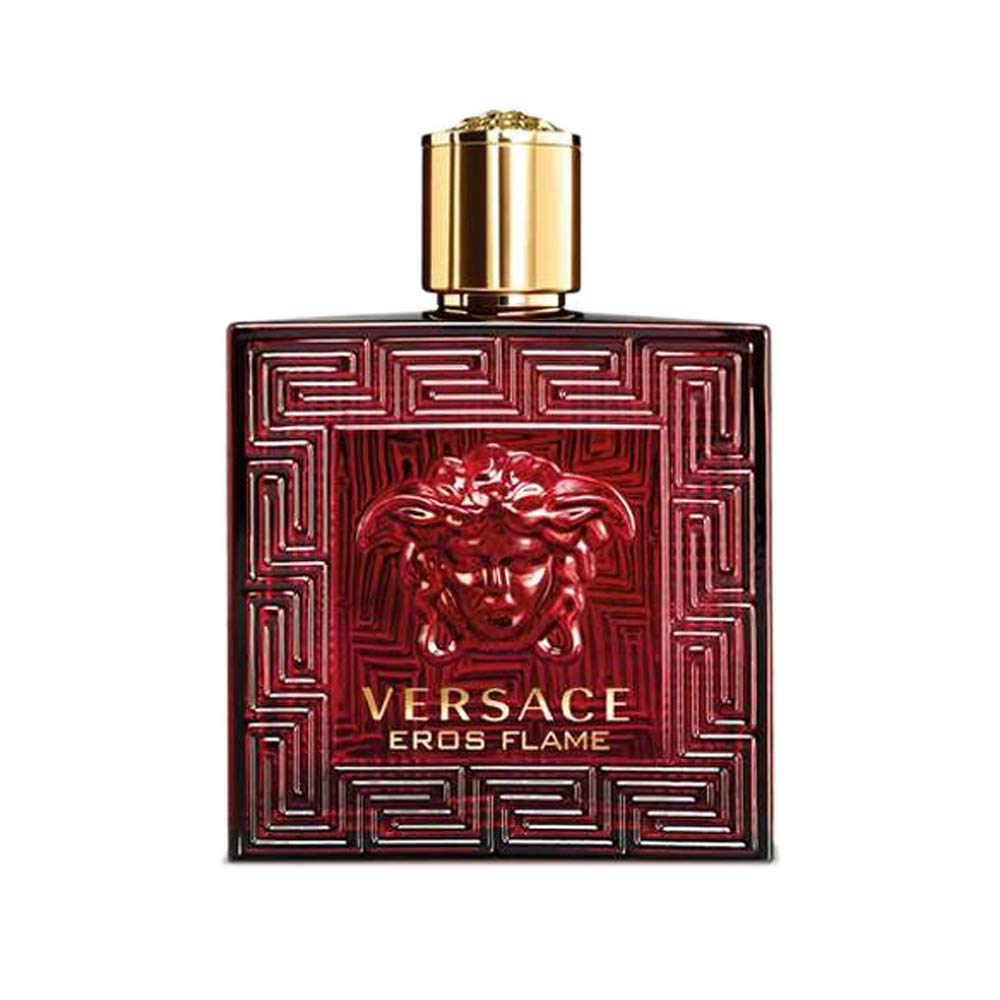 Détail de la bouteille Versace Eros Flame Eau de Parfum
