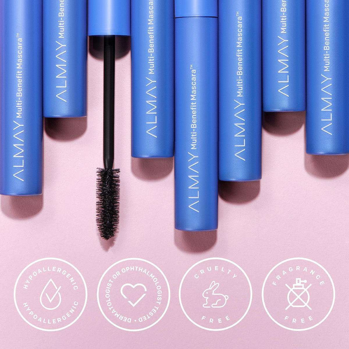 Détail de la brosse de mascara Almay
