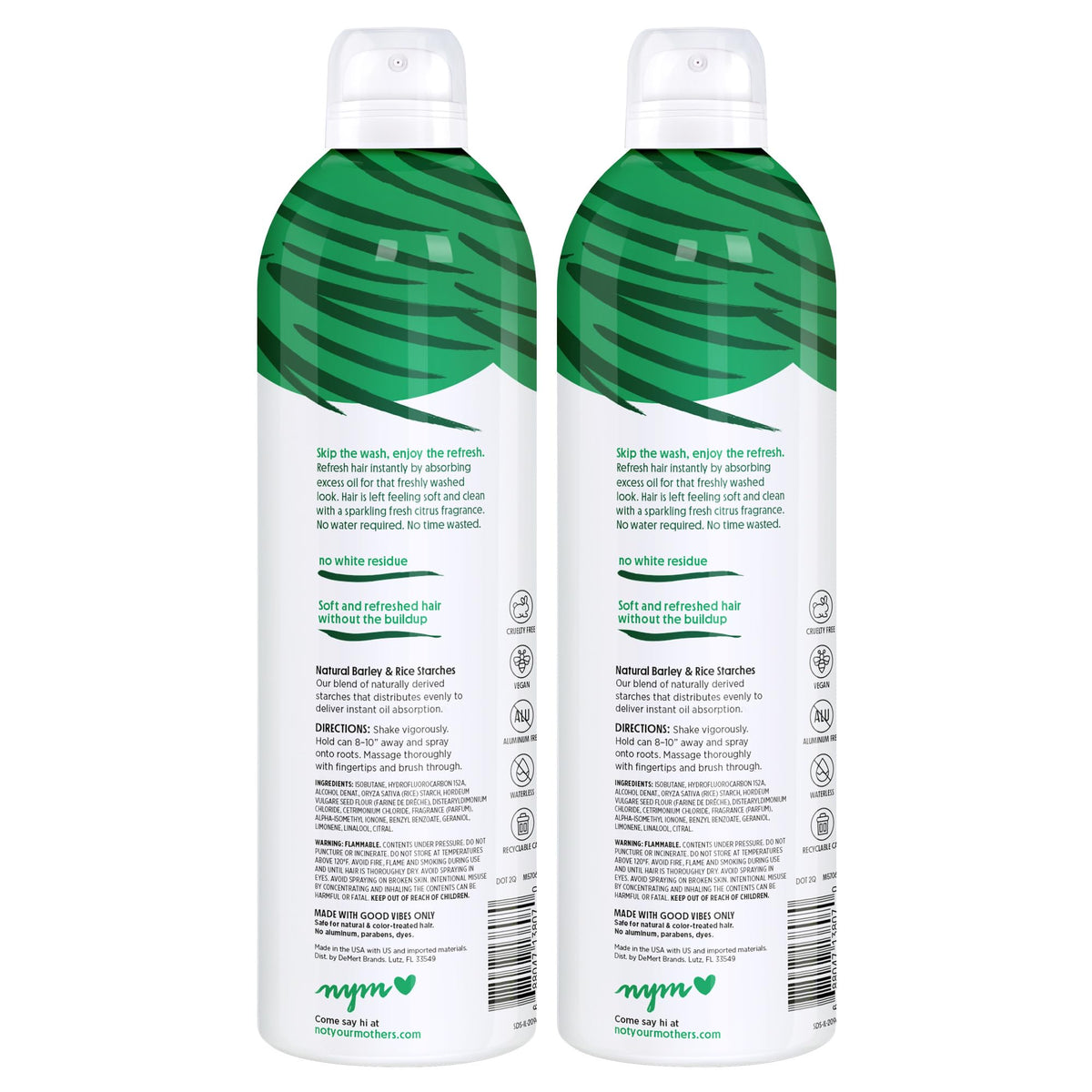 Détail de la buse de spray de Not Your Mother's Shampoo Sec Jumbo