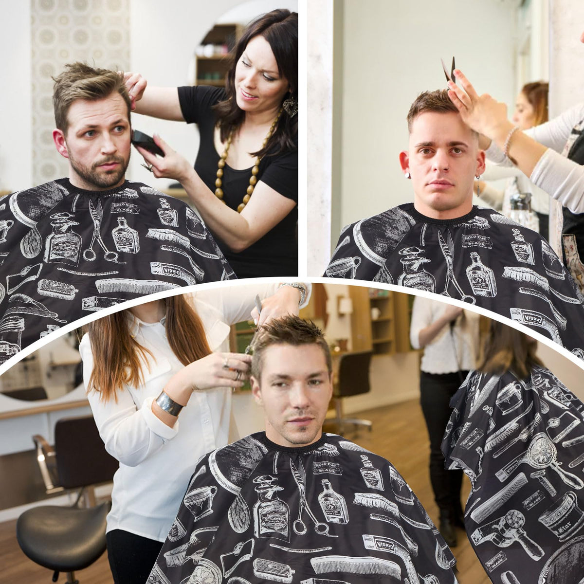 Détail de la cape de coiffure YELEGAI autour du cou