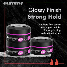 Détail de la cire coiffante Gummy avec un pot ouvert
