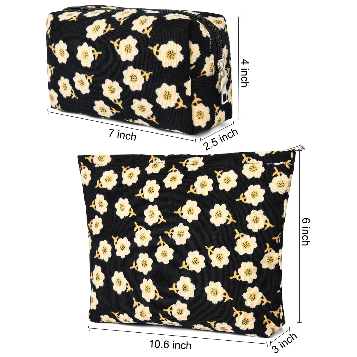 Détail de la fermeture éclair de la trousse de maquillage SOIDRAM