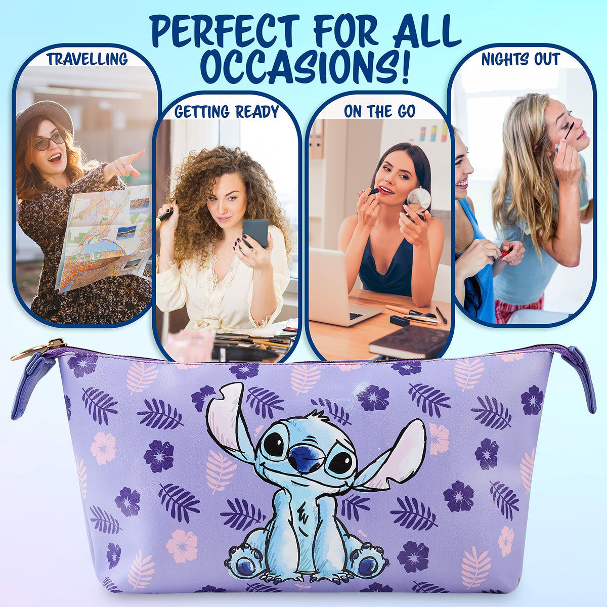 Détail de la fermeture éclair de la Trousse de Toilette Disney