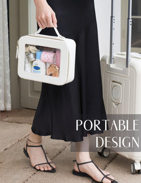 Détail de la fermeture éclair de la trousse de toilette Popvibe