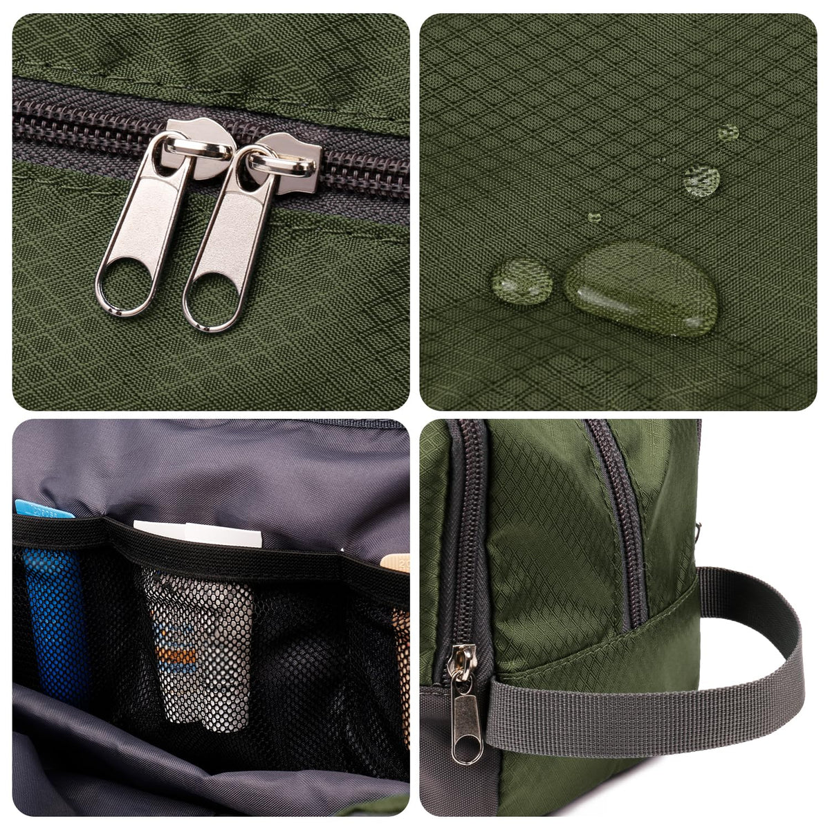 Détail de la fermeture éclair de la Trousse de Toilette WANDF