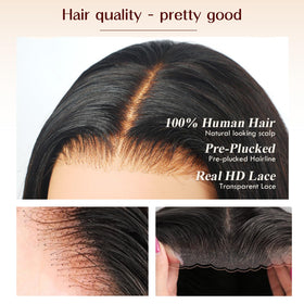 Détail de la lace front de la perruque PYY