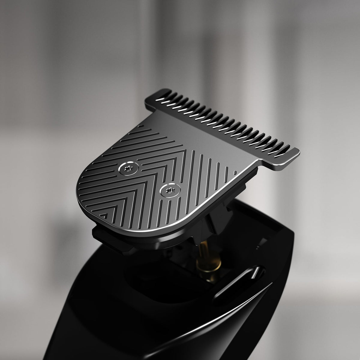 Détail de la lame T de 41 mm MANSCAPED avec revêtement en titane