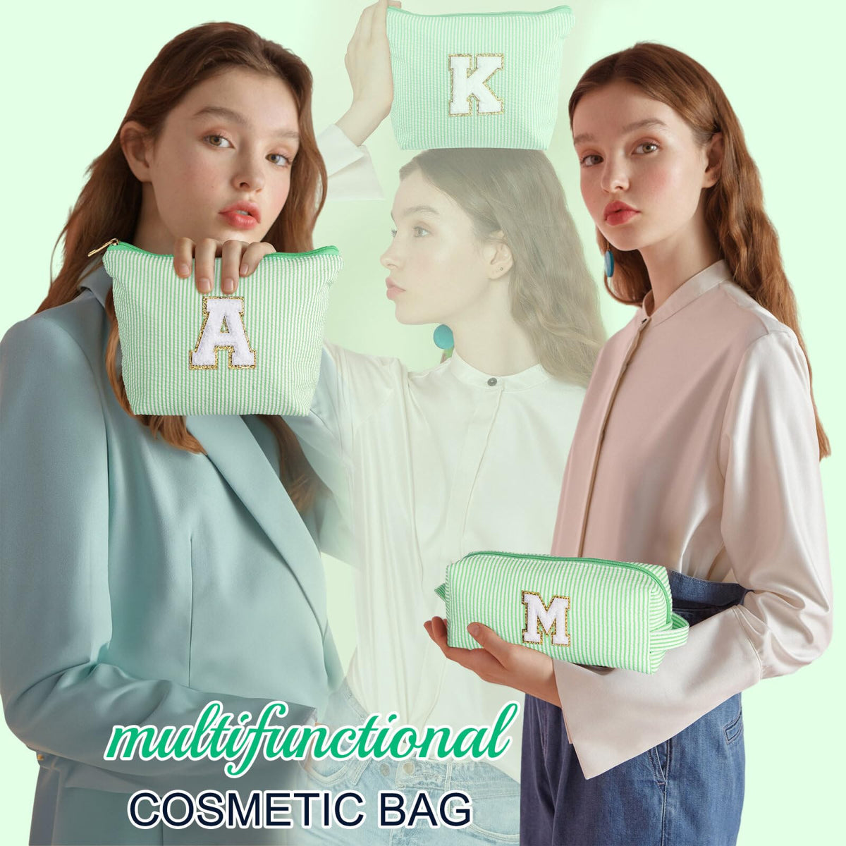 Détail de la lettre en chenille sur la trousse YOOLIFE