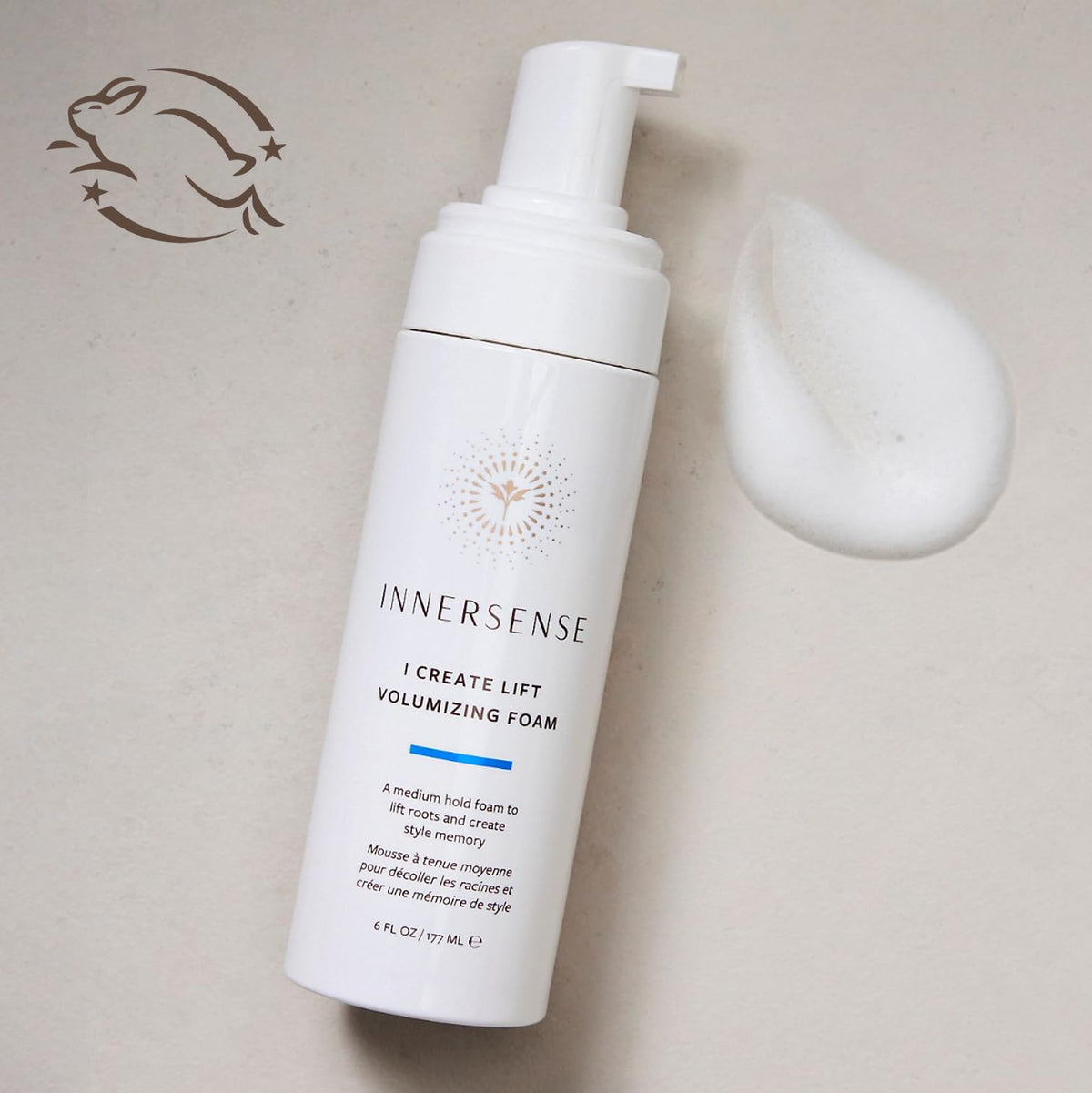 Détail de la mousse volumisante Innersense avec texture