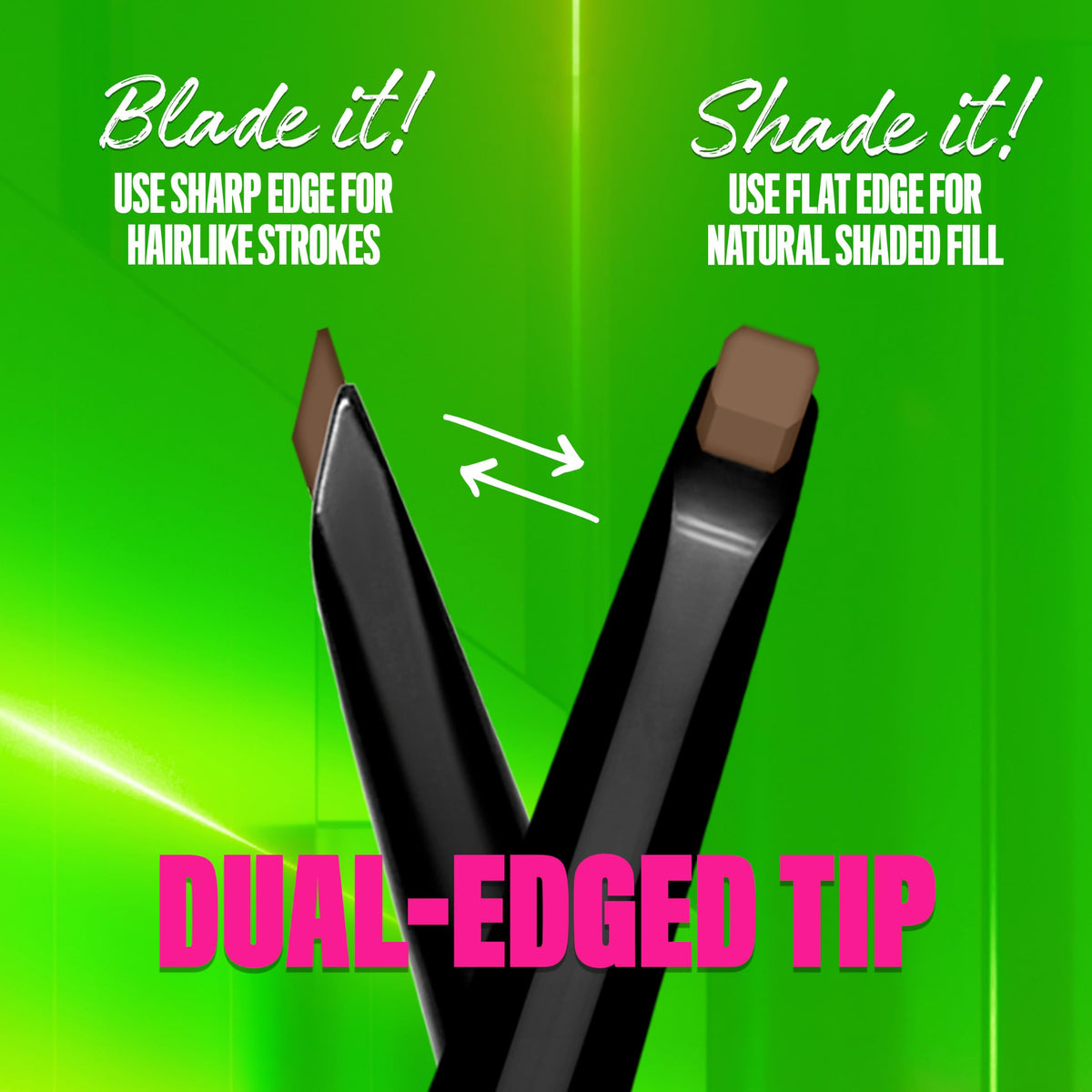 Détail de la pointe double du crayon à sourcils NYX