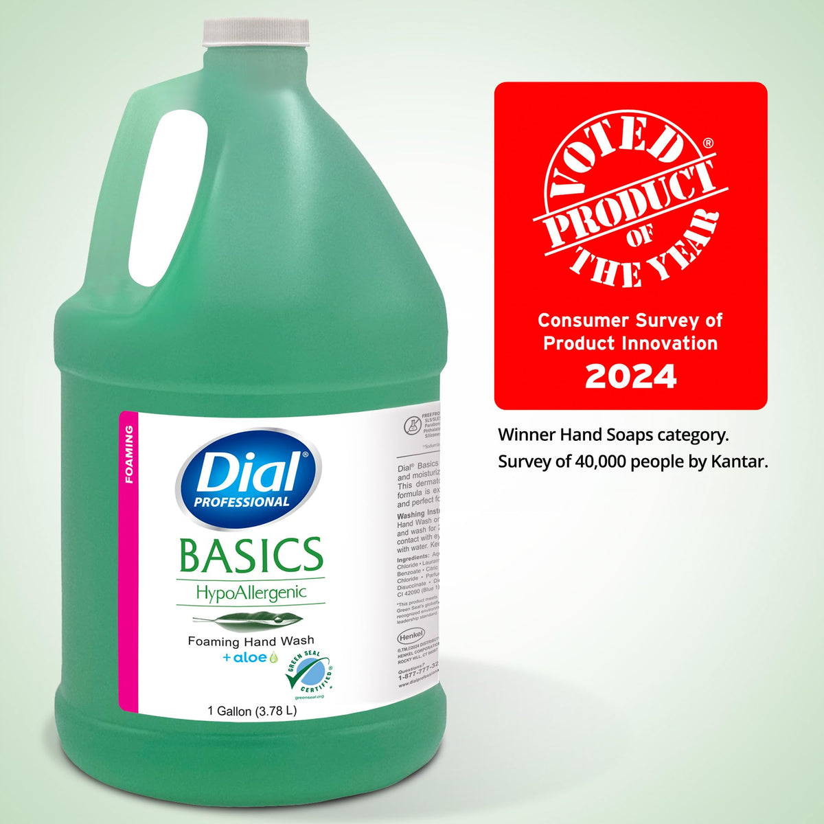 Détail de la pompe de Dial Gel Moussant Hypoallergénique