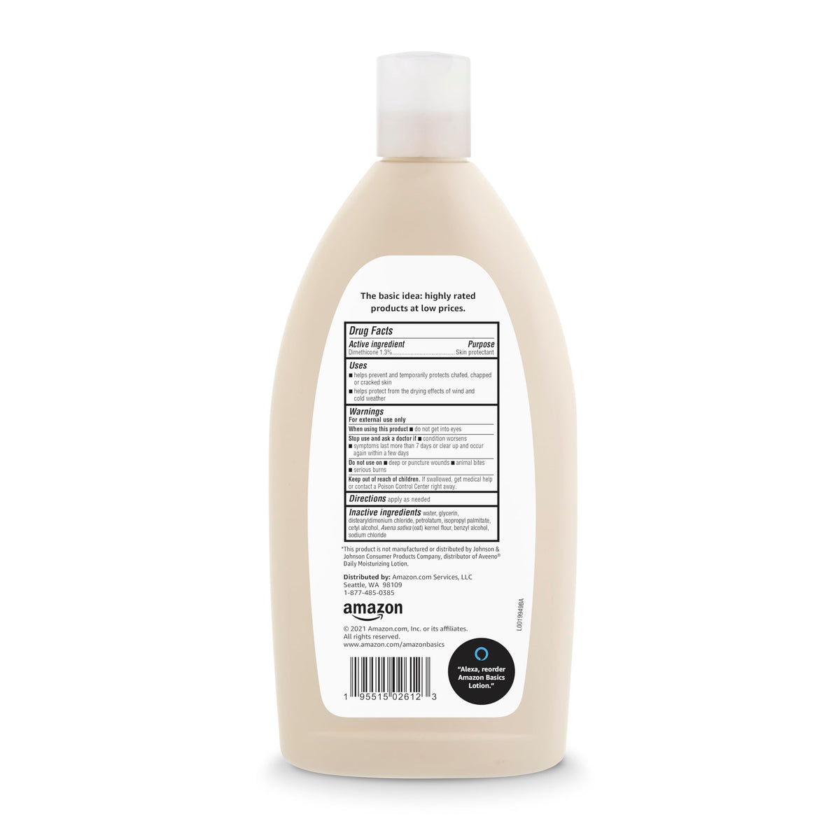 Détail de la pompe de la lotion hydratante à l'avoine Basics