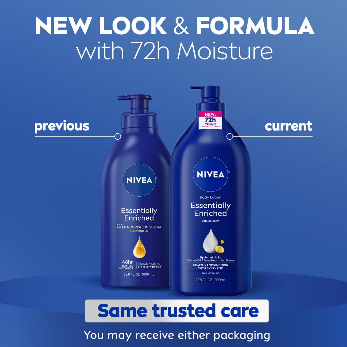 Détail de la pompe de la lotion NIVEA Essentiellement Enrichie