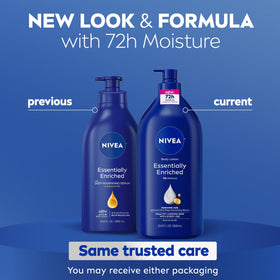 Détail de la pompe de la lotion NIVEA Essentiellement Enrichie