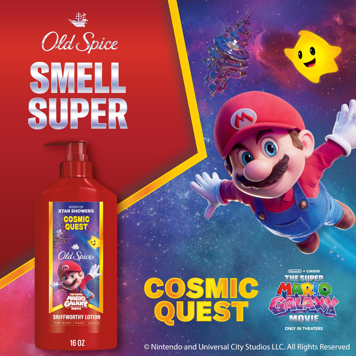 Détail de la pompe de la lotion Old Spice Cosmic Quest