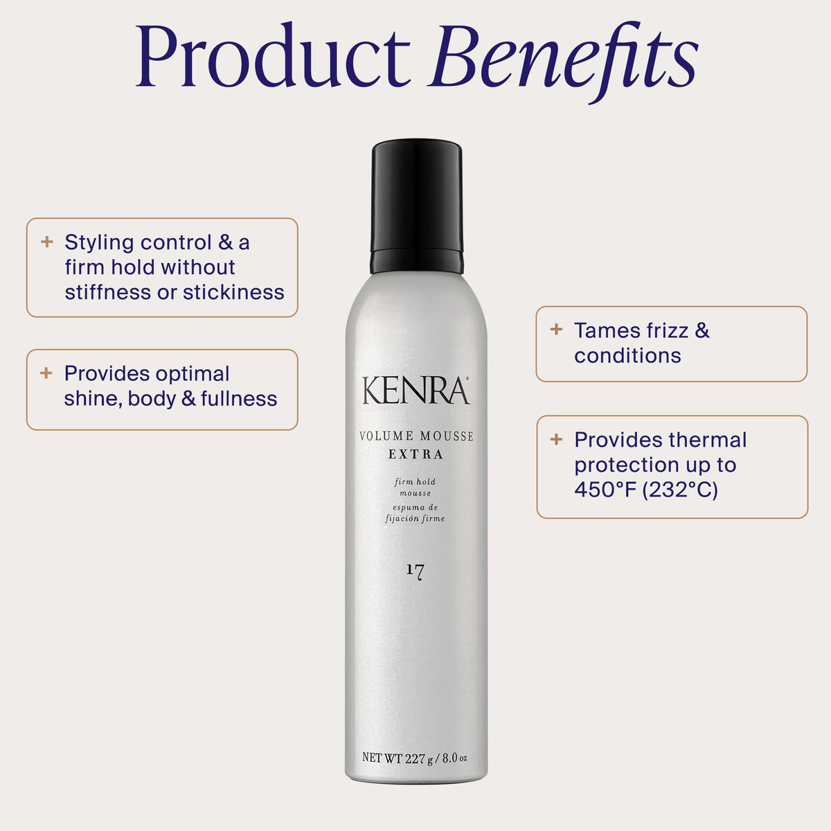 Détail de la pompe de la mousse Kenra Volume Extra 17