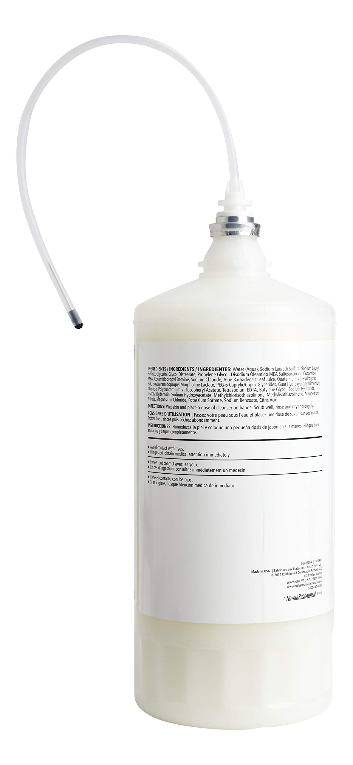 Détail de la pompe de la recharge de savon liquide Rubbermaid