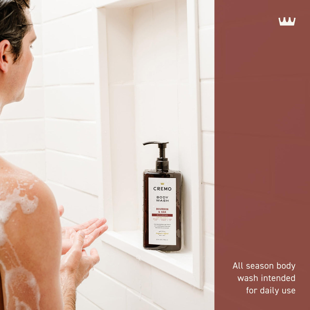 Détail de la pompe du Gel Douche Cremo Bourbon & Chêne
