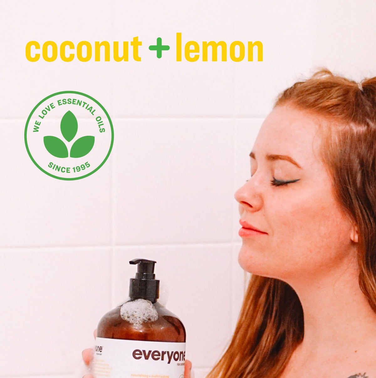 Détail de la pompe du savon 3-en-1 Coco Citron