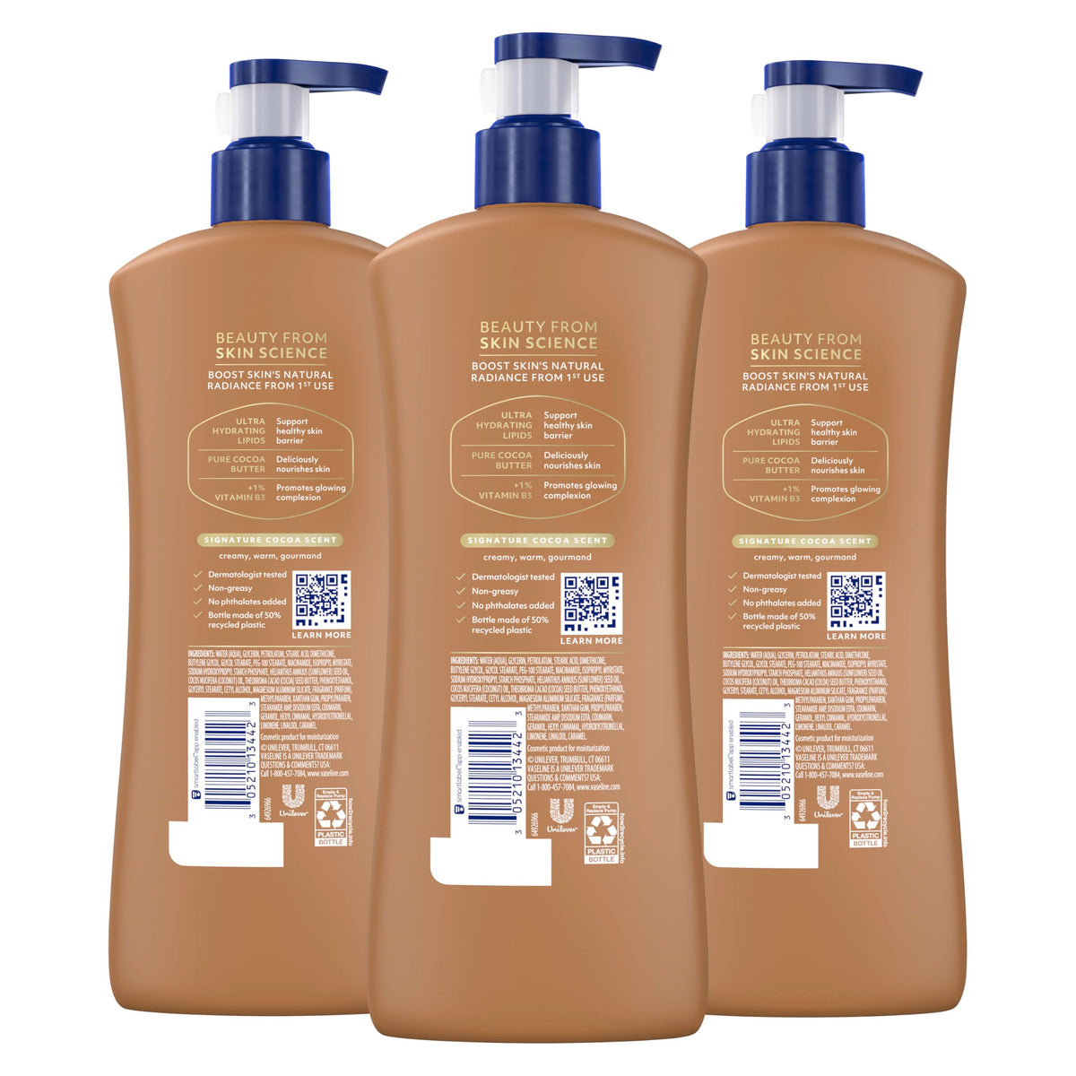 Détail de la pompe recyclable de la Lotion Corps Vaseline