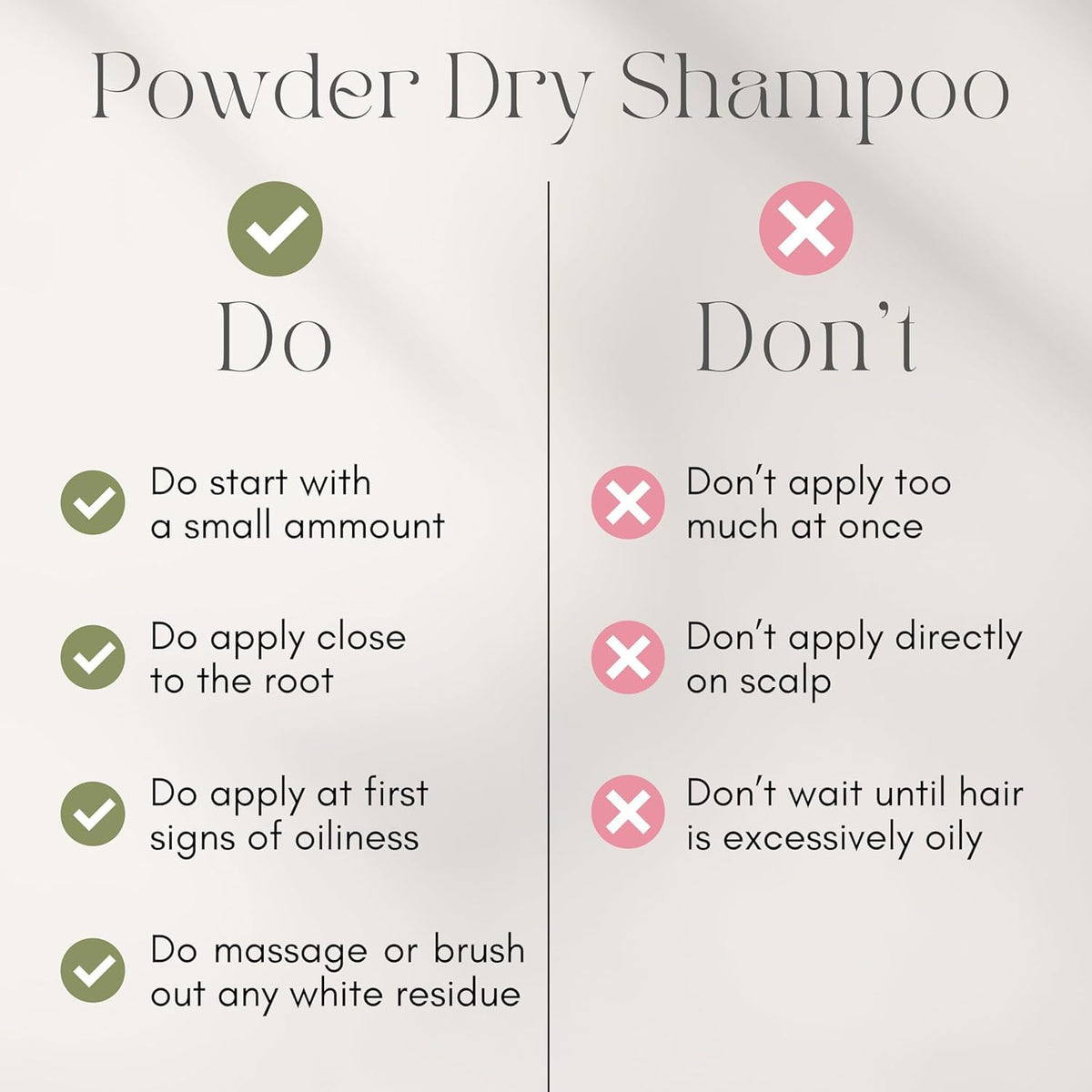 Détail de la poudre de shampooing sec Hair Dance dans une main