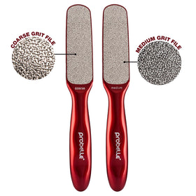 Détail de la surface en nickel de la lime à pieds Probelle