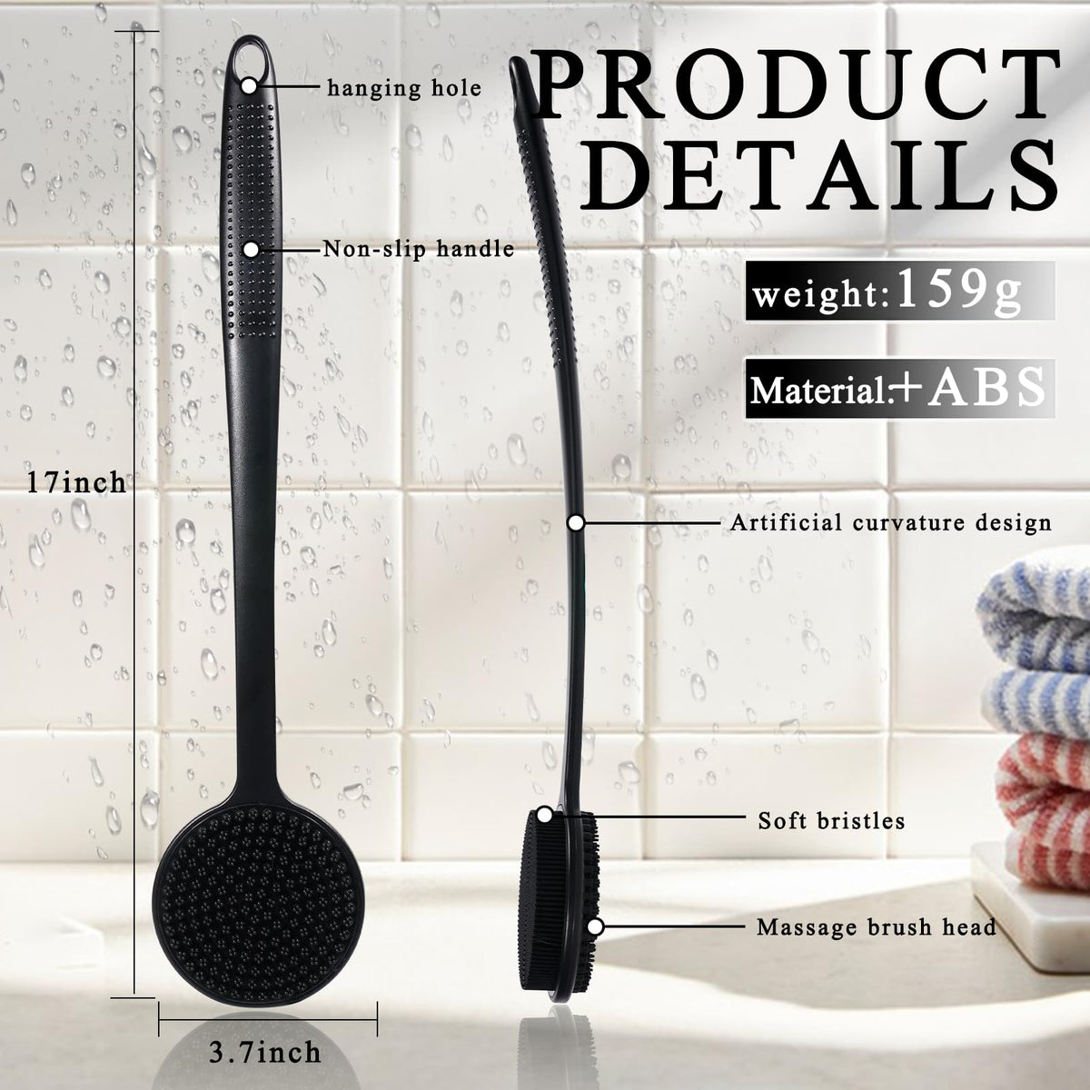 Détail de la tête de brosse en silicone du gant de douche VWMYQ
