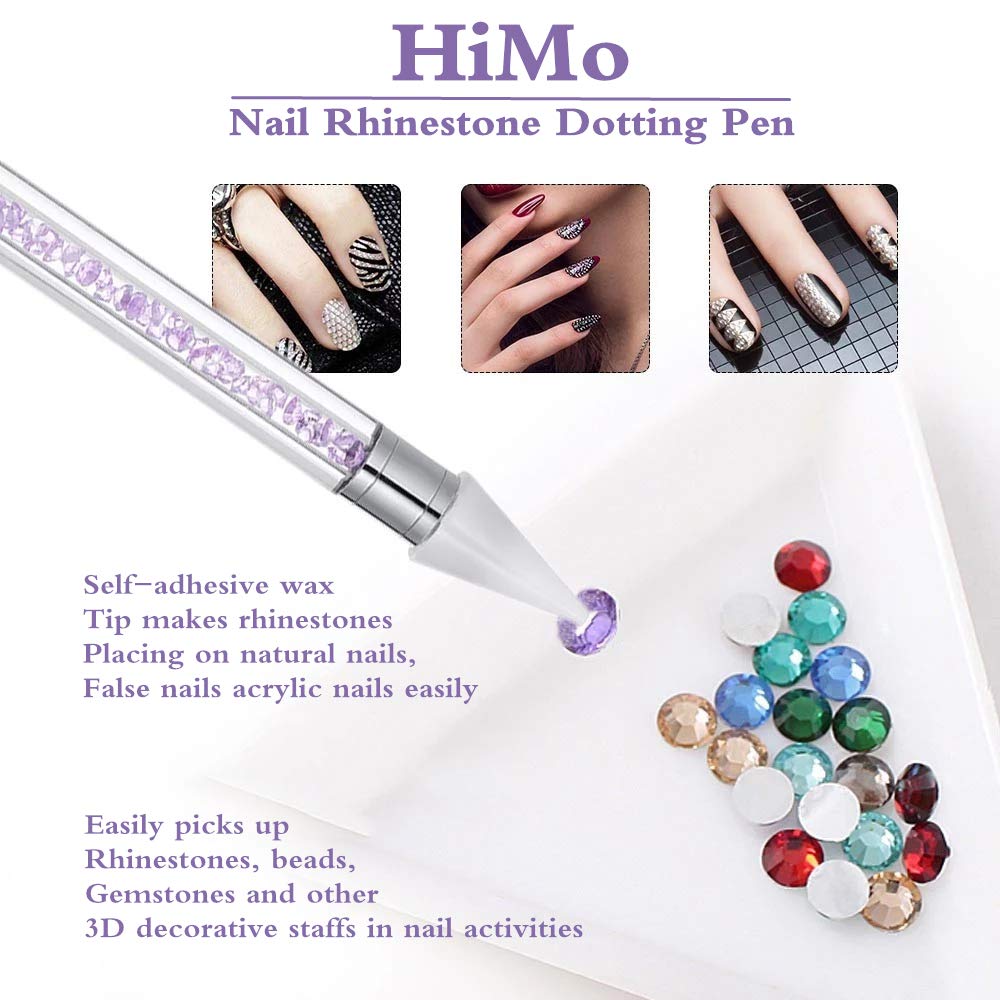 Détail de la tête en acier inoxydable de l'outil de nail art HiMo